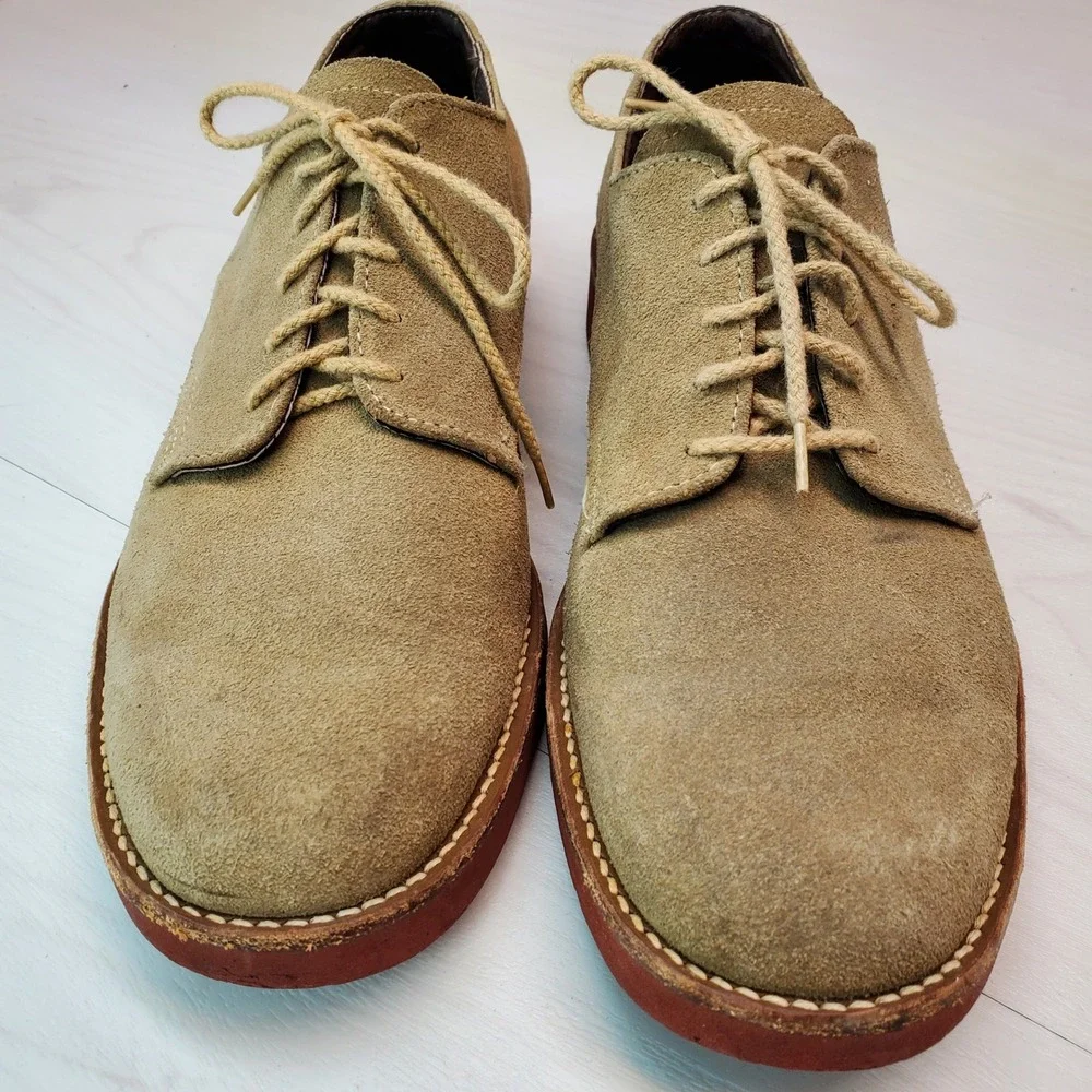 ST JOHNS Mens Suede Desert Boots Tan Lace Up Comfort Leather‎ Upper Size 8 D